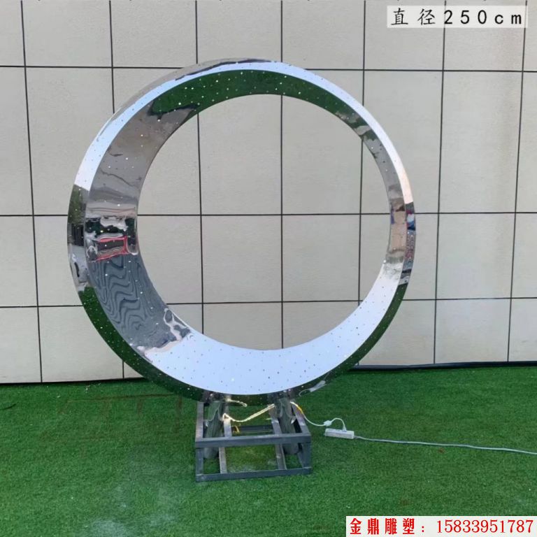 不锈钢半圆月亮雕塑 景观灯光月亮雕塑6 不锈钢半圆月亮雕塑 景观灯光月亮雕塑6